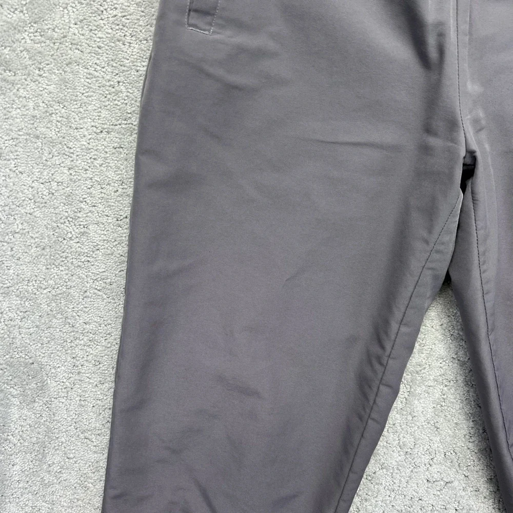 VINTAGE 90s Reebok Track Pants Womens Small Grey Faded Tapered Lined Ankle Zip